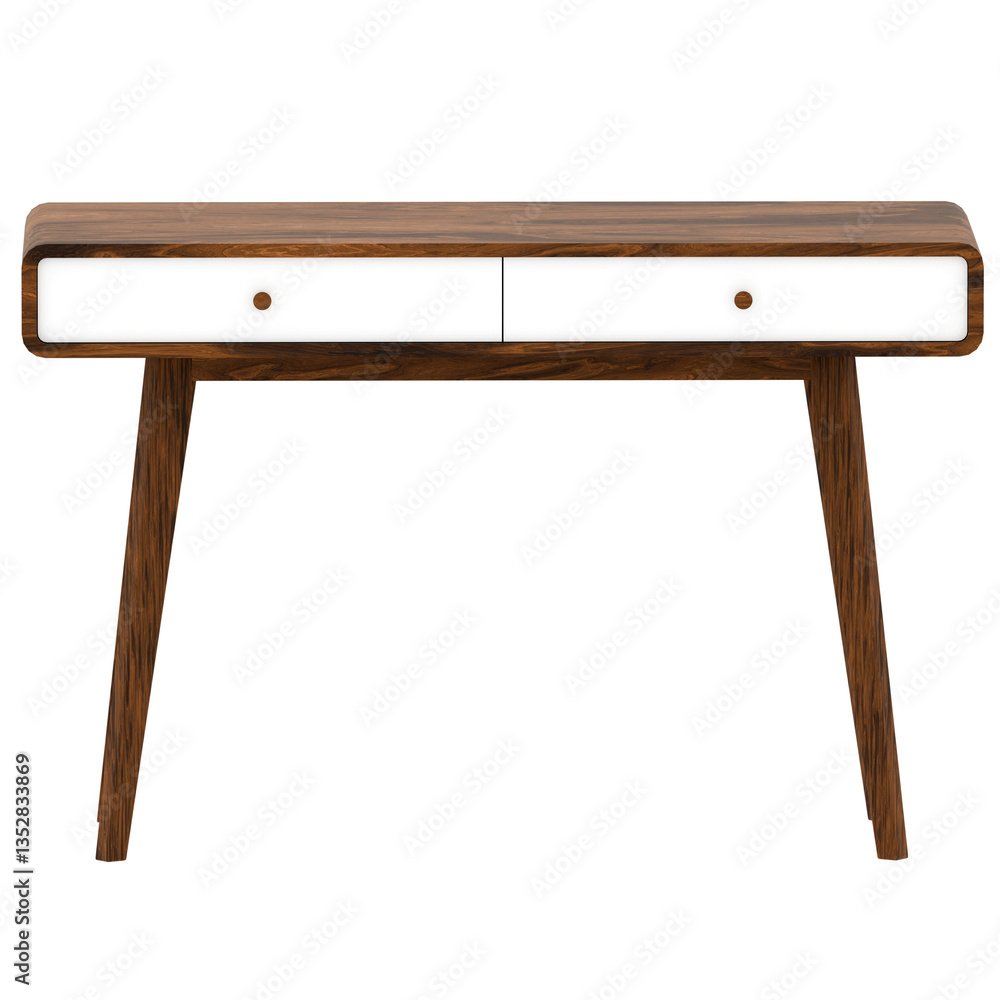 3d render wooden tv desk with transparent background 3d render wooden tv desk with transparent background