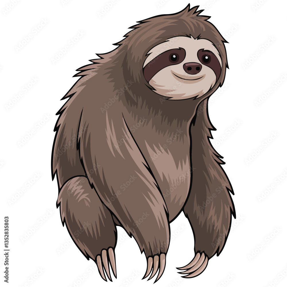 Fototapeta premium Cute sloth icon vector design