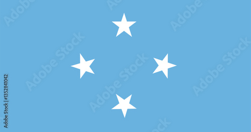 Federated States of Micronesia flag. Official colors and proportions.