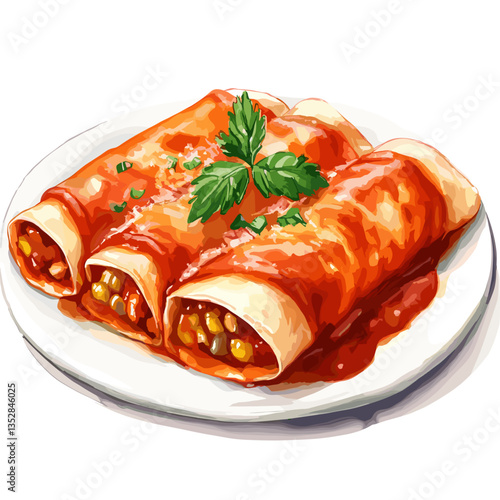 Watercolor Enchiladas