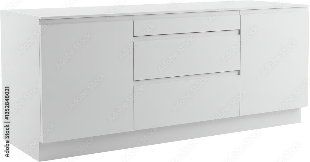 Modern White Sideboard with Two Drawers and Cabinets Ideal for Living Room or Dining Room Furniture Modern White Sideboard with Two Drawers and Cabinets Ideal for Living Room or Dining Room Furniture