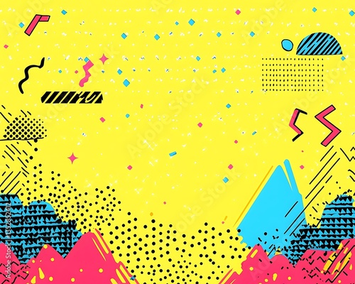 Wallpaper Mural 80s Pop Art Abstract Background. Torontodigital.ca