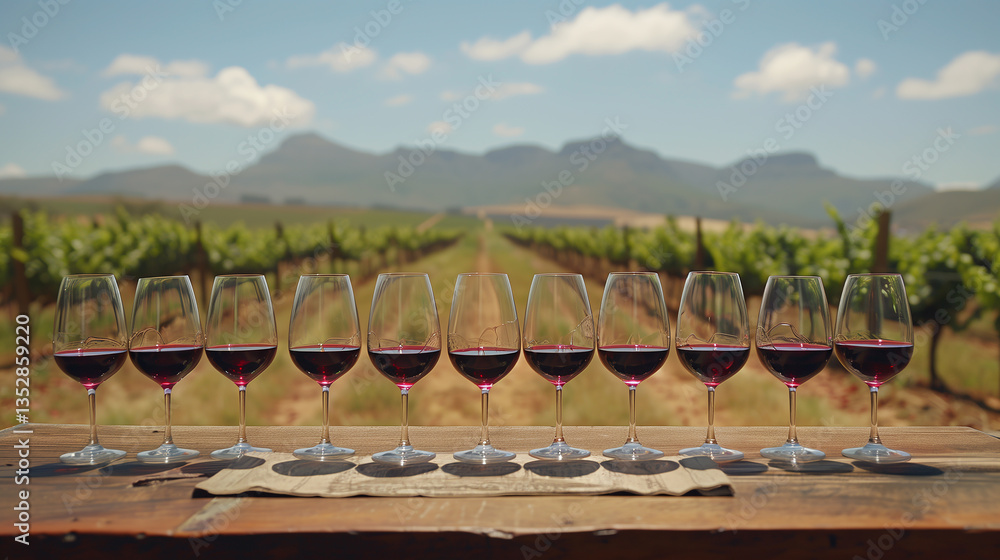 custom made wallpaper toronto digitalWine glasses are on a table in front of a beautiful landscape