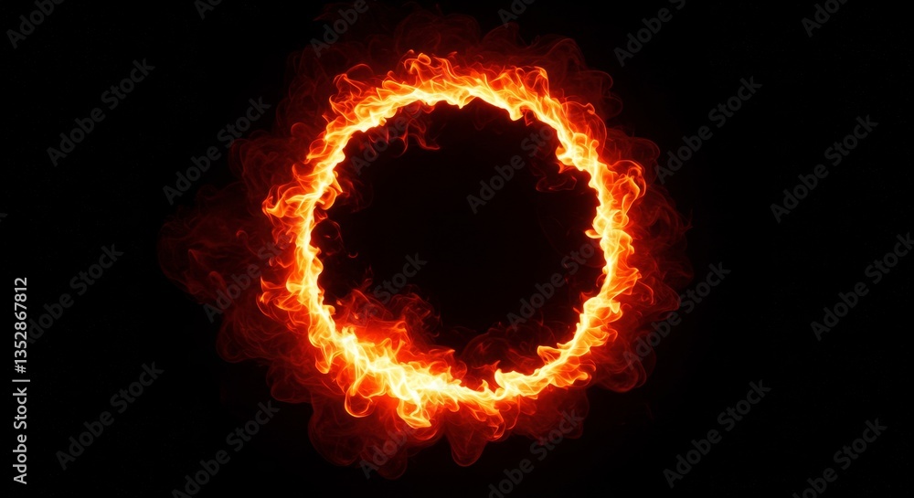 Fiery Ring of Fire - A mesmerizing of a fiery ring, perfect for backgrounds, designs, or any project needing a powerful, symbolic element Fiery Ring of Fire - A mesmerizing of a fiery ring, perfect for backgrounds, designs, or any project needing a powerful, symbolic element