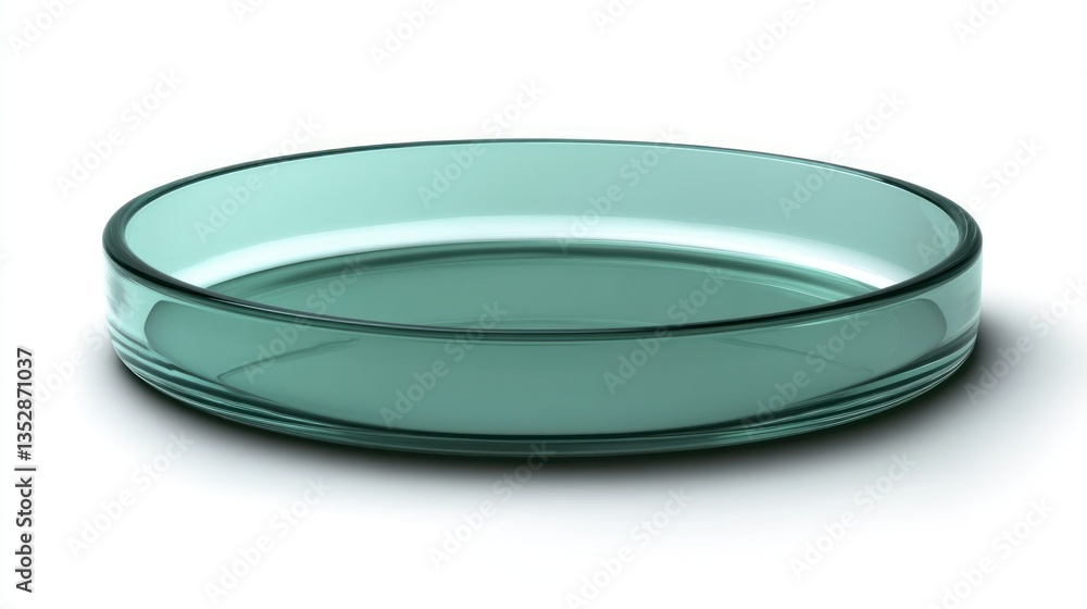 Glass dish with a green tint isolated on a white background Glass dish with a green tint isolated on a white background
