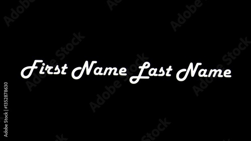 Swaying Name Title Animation – Elegant Motion Graphics for Video Editing