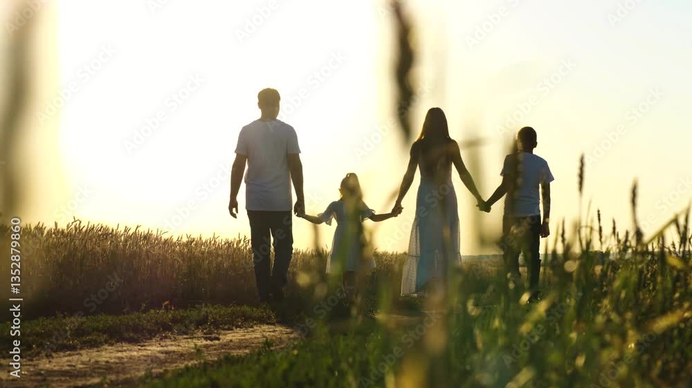 mother father child daughter son walk sunset, holding hands parents girl boy. happy family, wheat field, childhood dream, children mother father running road sunset, fun children run, sunset mom dad mother father child daughter son walk sunset, holding hands parents girl boy. happy family, wheat field, childhood dream, children mother father running road sunset, fun children run, sunset mom dad