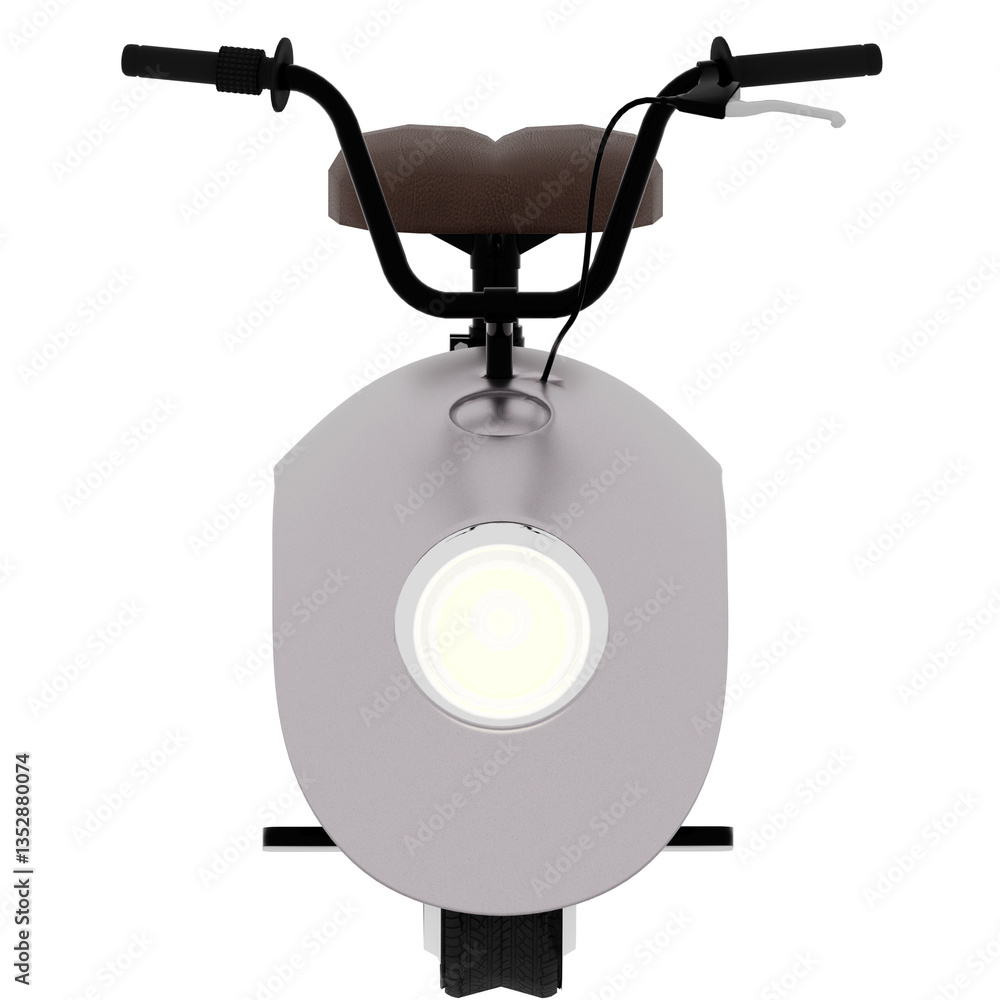 3d render silver scooter with transparent background 3d render silver scooter with transparent background