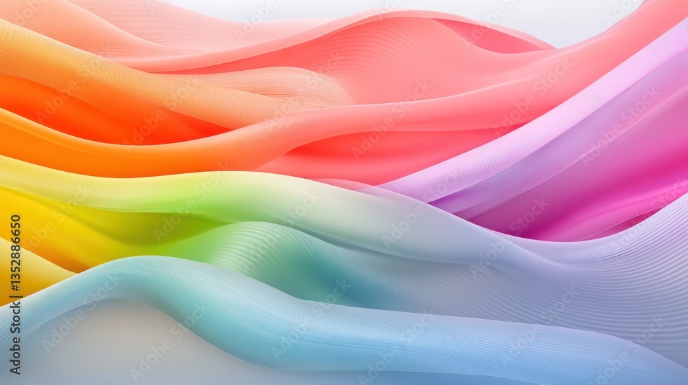 Obraz premium Rainbow Hues: An Abstract Symphony of Color and Light