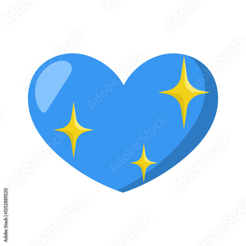 Sparkling blue heart