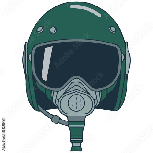 Pilot helmet icon simple vector