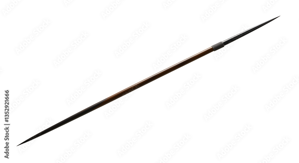 Detailed Spear Isolated on Transparent Background for Weaponry and Historical Use Detailed Spear Isolated on Transparent Background for Weaponry and Historical Use