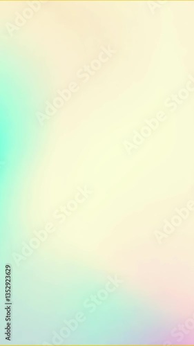 Soft pastel gradient background slowly transitioning between gentle mint green, delicate pink, and cream hues. The serene color flow creates a dreamy atmosphere with smooth movement, subtle light