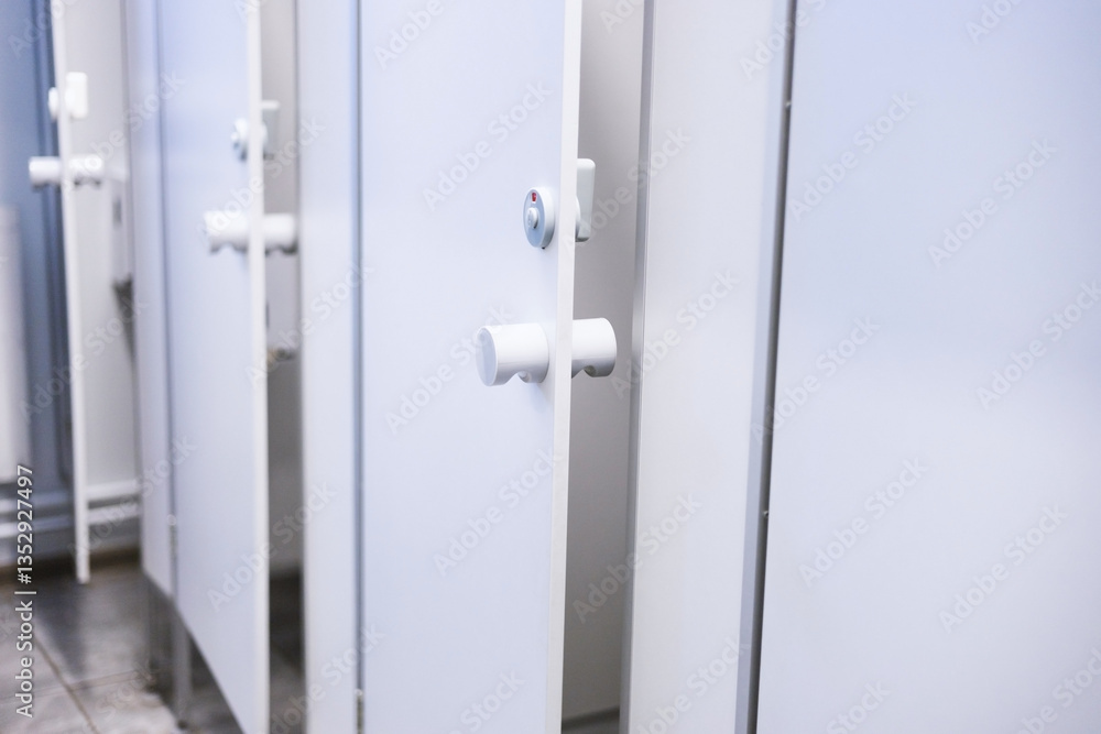 Doors in a public toilet Doors in a public toilet