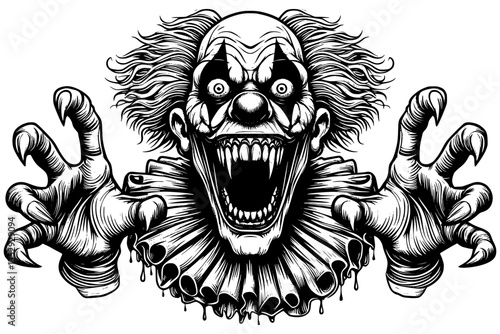 scary clown for halloween