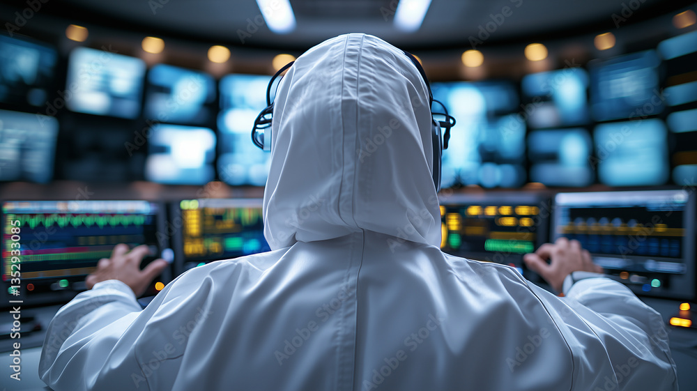 Television Producer in a Control Room. Concept of Visual Storytelling. Creative direction: vision, coordination, technology, and execution in every broadcast.
Television Producer in a Control Room. Concept of Visual Storytelling. Creative direction: vision, coordination, technology, and execution in every broadcast.