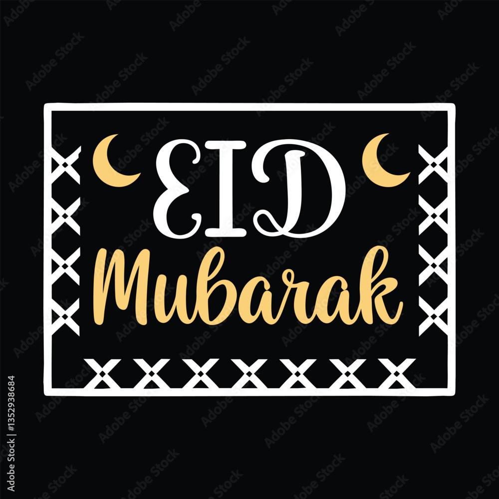Eid Mubarak typography vector art Eid Mubarak typography vector art