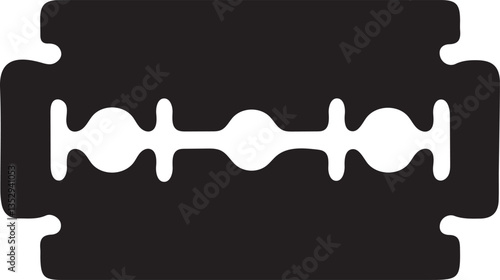 Minimalist Razor Blade Silhouette for Digital Art and Print Creations