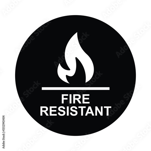 Protective Fireproofing and Flame Safety Icons for Industrial Use