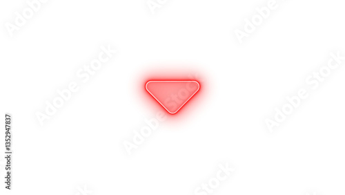 Free Download Caret down icon glowing neon on transparent background - GFXLoad
