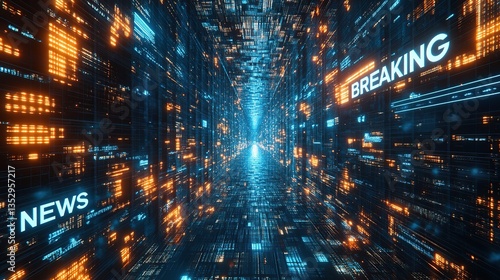 Wallpaper Mural Futuristic news tunnel Torontodigital.ca