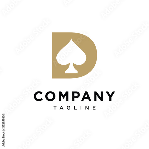 Letter D Ace Logo Icon Vector