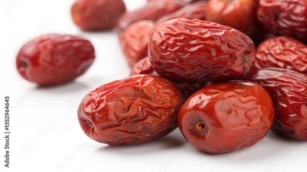 Close-Up of Fresh and Glossy Red Dates with Wrinkled Texture, Showcasing Their Natural Vibrancy and Smooth Appearance for a Healthy and Nutritious Snack Option Close-Up of Fresh and Glossy Red Dates with Wrinkled Texture, Showcasing Their Natural Vibrancy and Smooth Appearance for a Healthy and Nutritious Snack Option