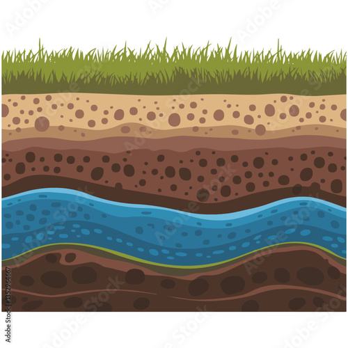 Landscape section icon vector