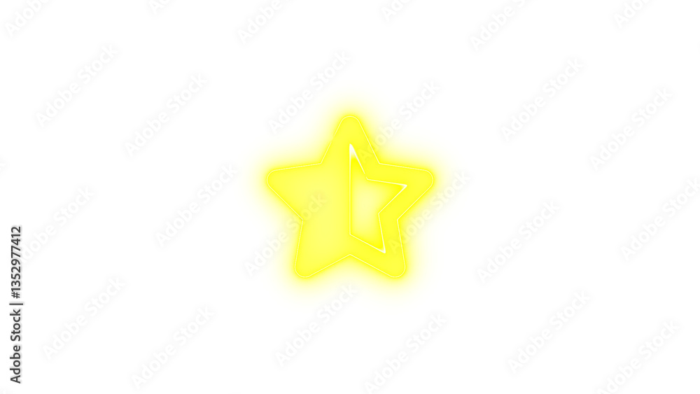 Obraz premium Circle check icon glowing neon animation on black background