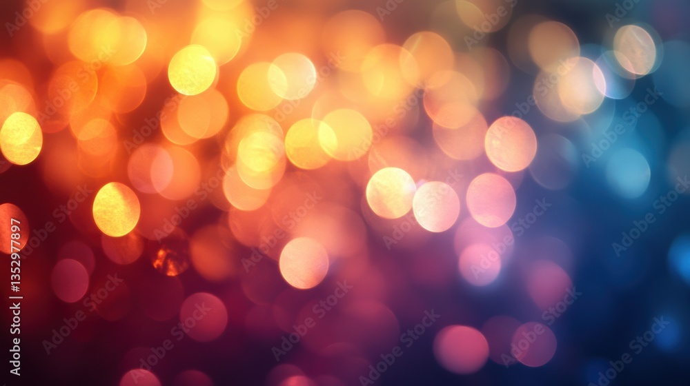 Vibrant bokeh lights in warm tones on dark background Vibrant bokeh lights in warm tones on dark background