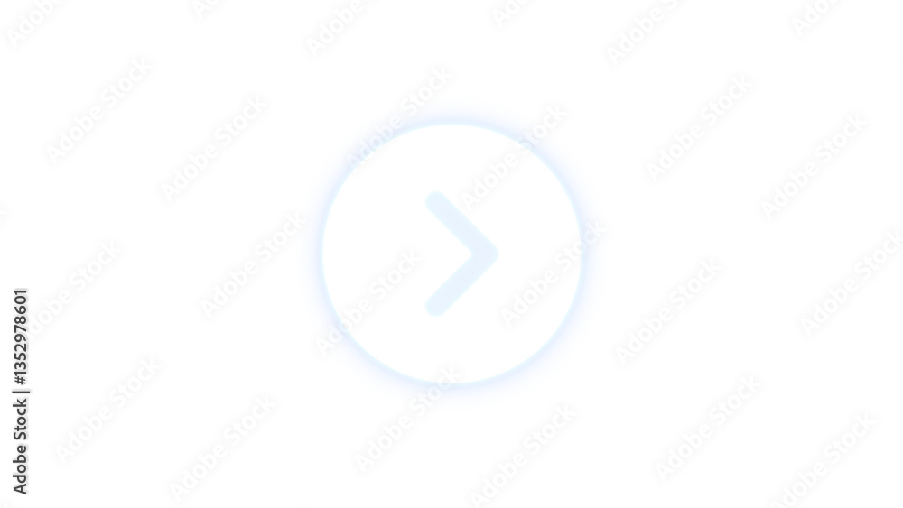 Circle chevron right icon glowing neon on transparent background Circle chevron right icon glowing neon on transparent background