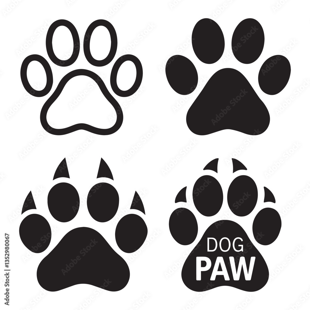 Fototapeta premium paw print vector