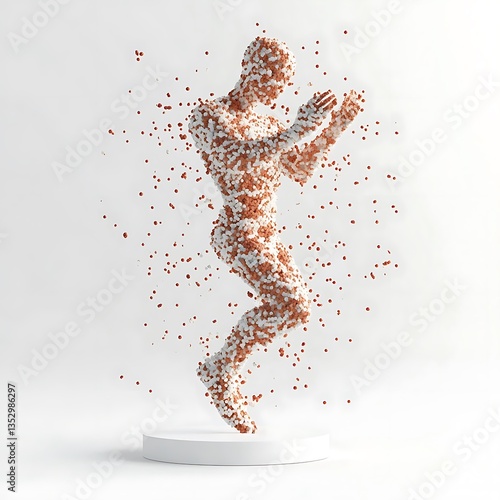 Abstract Figure Disintegrating.