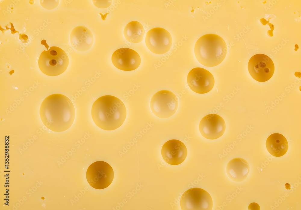 Closeup Shot of Swiss Cheese Texture Detailed Macro Photography of Dairy Product Yellow Holes Closeup Shot of Swiss Cheese Texture Detailed Macro Photography of Dairy Product Yellow Holes