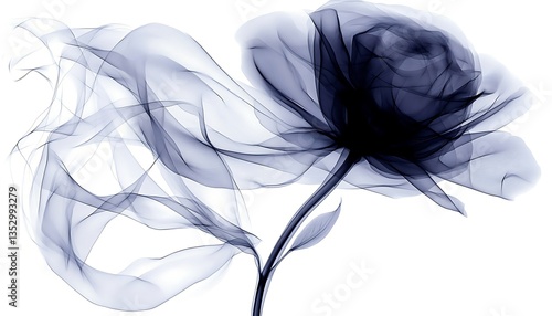 Abstract Rose Silhouette.