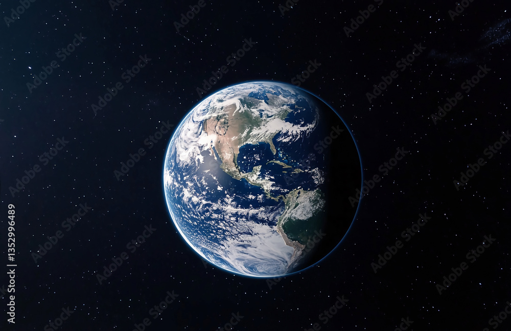 Stunning view of planet earth from space showcasing continents oceans atmosphere and cosmic beauty Stunning view of planet earth from space showcasing continents oceans atmosphere and cosmic beauty