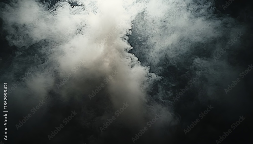 Fototapeta premium Abstract Smoke Clouds Dark Background. (1)