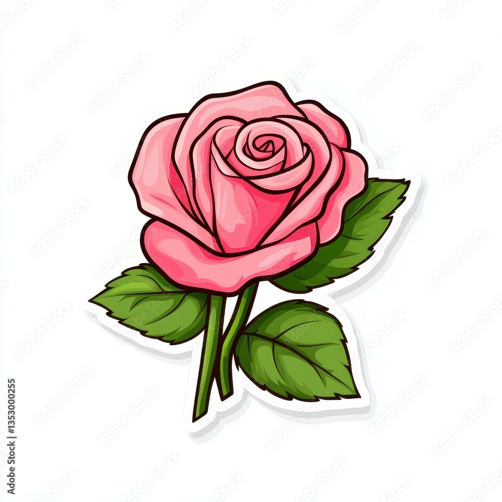 Add charm to your journals with this vibrant pink rose sticker, perfect for lovers of floral designs and crafts. Add charm to your journals with this vibrant pink rose sticker, perfect for lovers of floral designs and crafts.