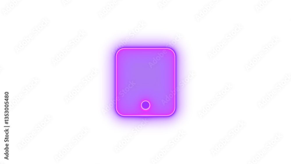 Crown icon purple color glowing neon animation on black background Crown icon purple color glowing neon animation on black background