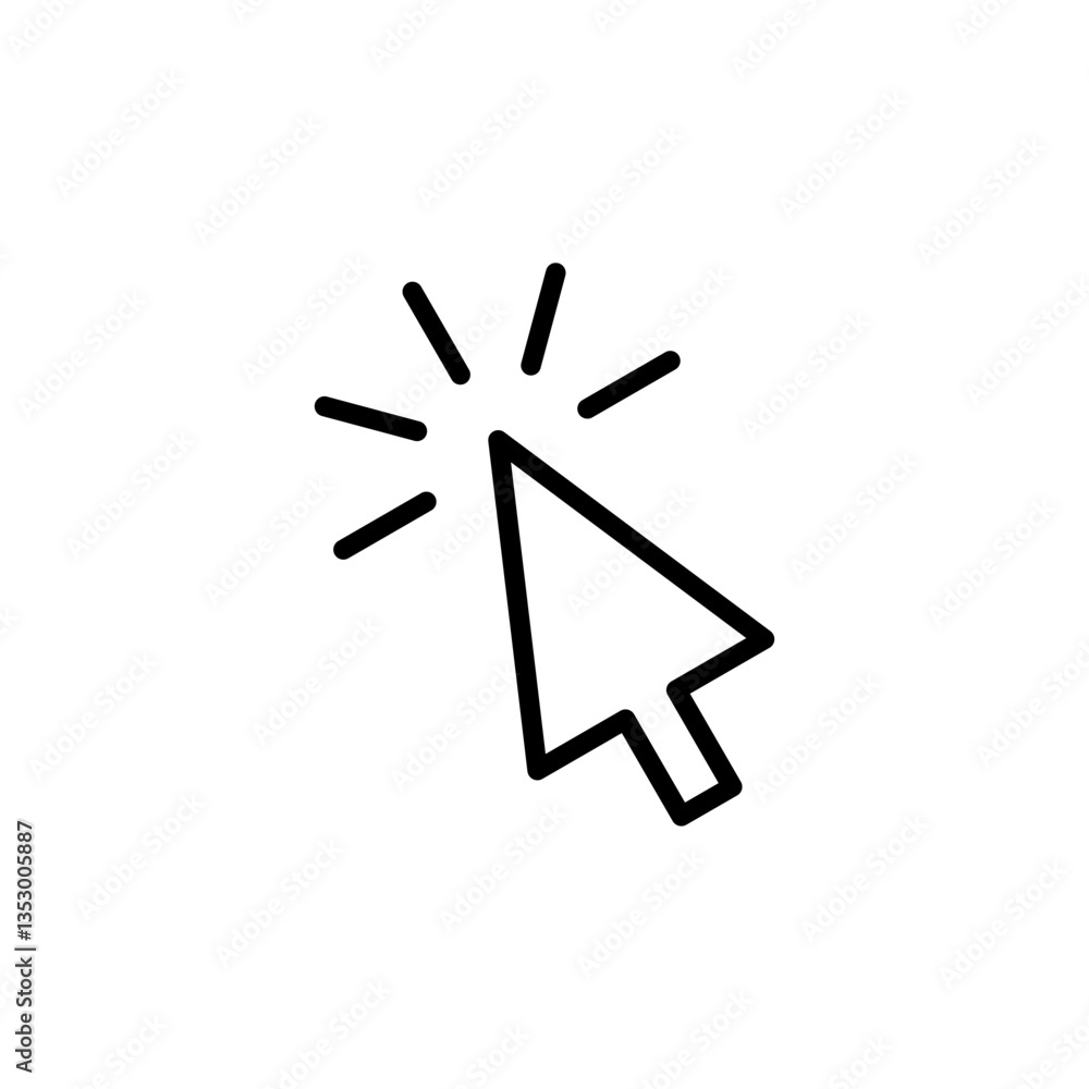 Click icon logo design. pointer arrow sign and symbol. cursor icon Click icon logo design. pointer arrow sign and symbol. cursor icon