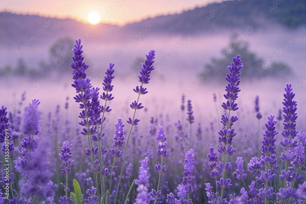 Fototapeta premium Lavender Mist Background Texture for a Relaxing Summer Atmosphere