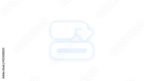 Принти на полотні Diagram predecessor icon white color glowing neon on transparent background