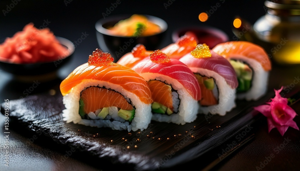 sushi on a plate sushi on a plate