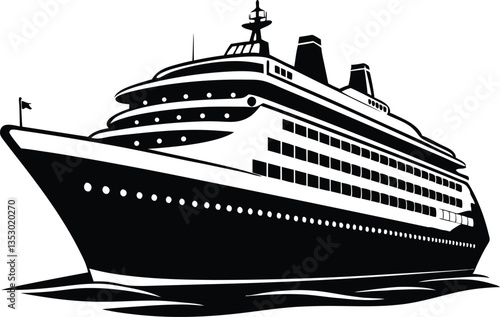 cruise ship silhouette vector,big cruise ship clip art