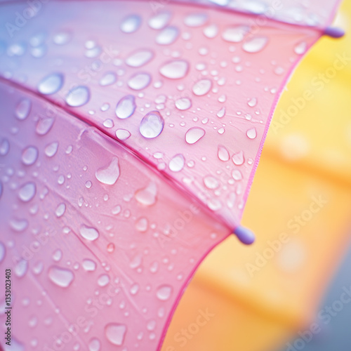 umbrella and rain drops