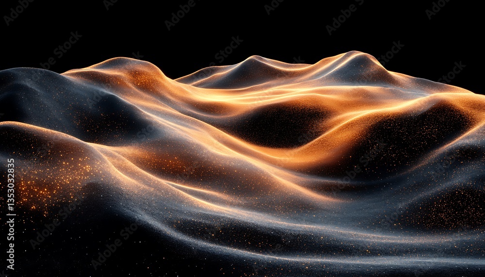 Fototapeta premium Abstract Golden Hills.