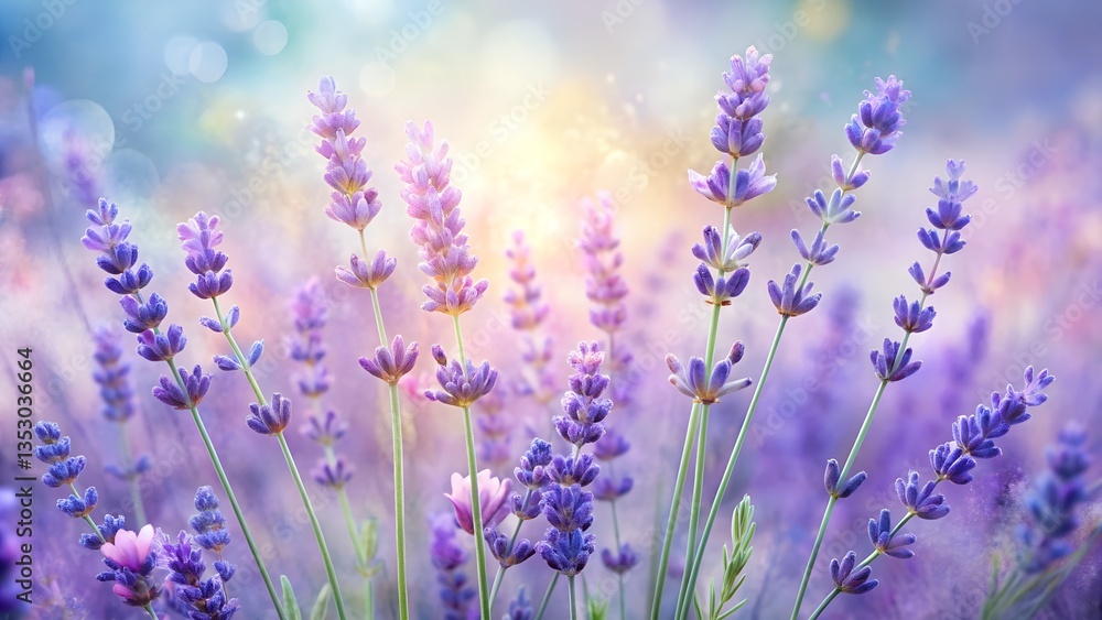 Naklejka premium lavender field in provence france