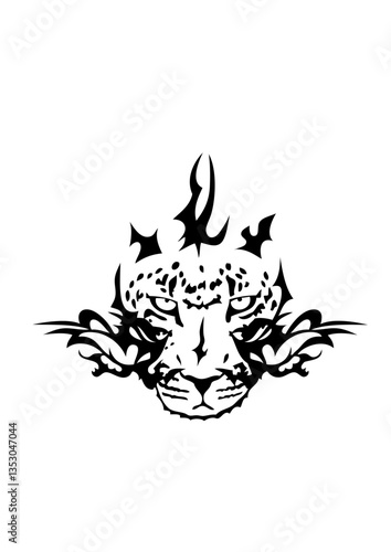 leopard tribal dessin