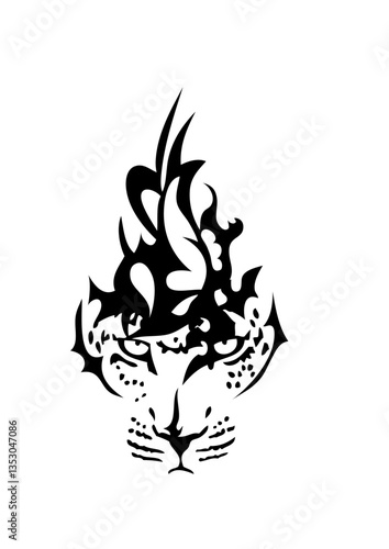leopard tribal dessin