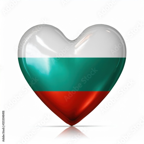 Free Download Heart-shaped bulgarian flag emblem symbolizing love and patriotism - GFXLoad